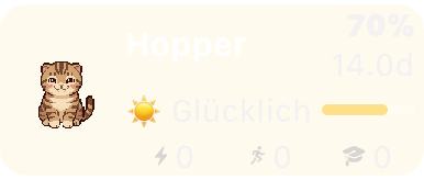 Komplikation Haustiername, Glücklich