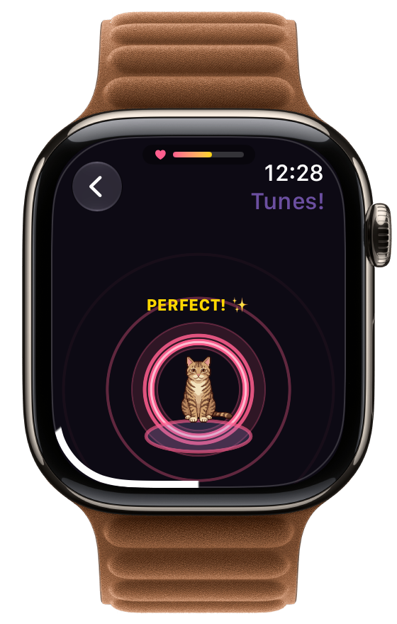 Besti Tunes ด่าน 1 วงแหวนจังหวะหดเข้าหาแมวลายเสือหลังแตะได้ยอดเยี่ยม