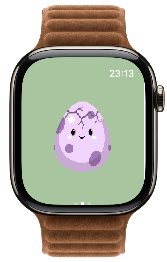 Apple Watch 显示蛋蛋愉快地裂开
