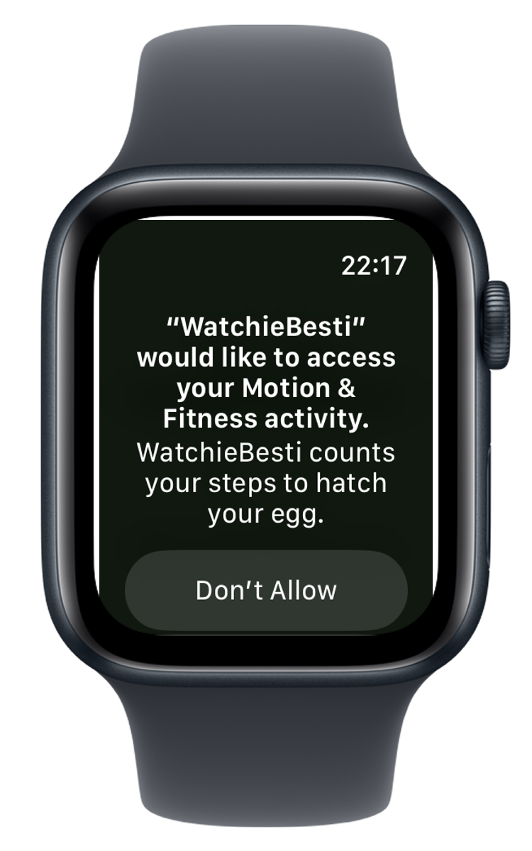 Motion & Fitness access prompt