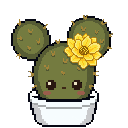 ドット絵のおとなのサボテン、植物キングダムの WatchieBesti のペット