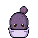 Pixel art Tiny Cactus Cactus in Purple