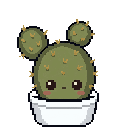 Pixel art Medium Cactus Cactus in Green