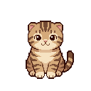 Gattino in pixel art, un WatchieBesti (Gatto) in Tigrato