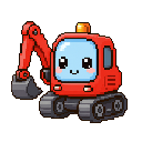 Pixel art Digger Digger in Red