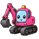 Pixel art Crawler Digger in Pink