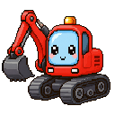 Pixel art Crawler Digger in Red