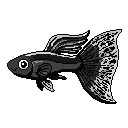 Pixel art Guppy Guppy in Panda