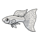 Pixel art Guppy Guppy in Tuxedo