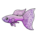 Pixel art Guppy Guppy in Violet