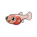 Pixel art Fry Guppy in Sunset
