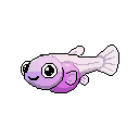 Pixel art Fry Guppy in Violet