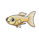 Pixel art Juvenile Guppy in Cobalt