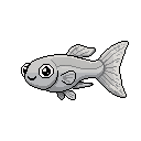 Pixel art Juvenile Guppy in Tuxedo