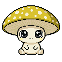 Pixel art Tall Mushroom Mushroom in Yellow