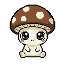 Pixel art Medium Mushroom Mushroom in Brown