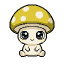 Pixel art Medium Mushroom Mushroom in Yellow