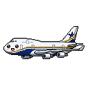 Pixel art Adult Plane in Blue