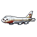 Pixel art Adult Plane in Red
