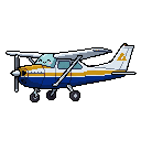 Pixel art Baby Plane in Blue