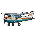 Pixel art Baby Plane in Grey