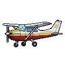Pixel art Baby Plane in Red