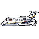 Pixel art Young Plane in Blue