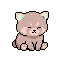 Pixel art Kit Red Panda in Mint