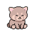 Pixel art Kit Red Panda in Rose