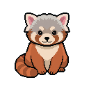 Pixel art Young Red Panda Red Panda in Classic