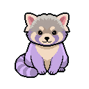 Pixel art Young Red Panda Red Panda in Lavender