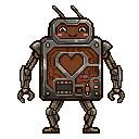 Pixel art Robot Robot in Copper