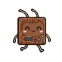 Pixel art Bot Robot in Copper