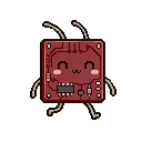 Pixel art Bot Robot in Crimson