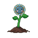 Pixel art Tall Sunflower Sunflower in Sky Blue