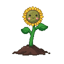 Pixel art Tall Sunflower Sunflower in Yellow
