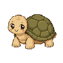 Tartaruga adulto in pixel art, un animaletto WatchieBesti del regno: Animali