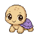 Tartarughina in pixel art, un WatchieBesti (Tartaruga) in Lavanda