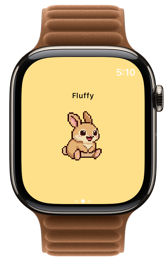 Apple Watch showing a pet