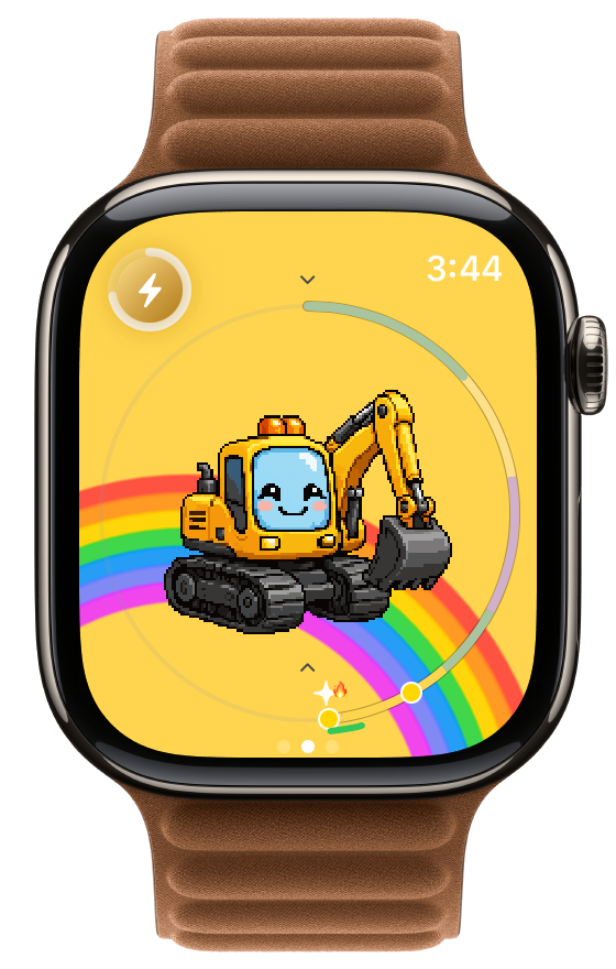 Apple Watch 上 WatchieBesti 裡的彩虹 Spark