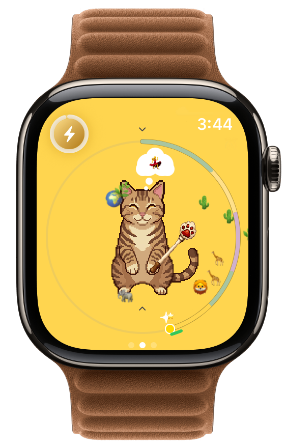Apple Watch 上 WatchieBesti 裡的動物魔杖