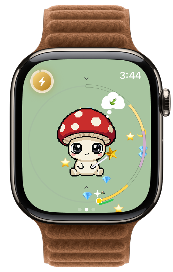 Apple Watch 上 WatchieBesti 裡的精靈魔杖
