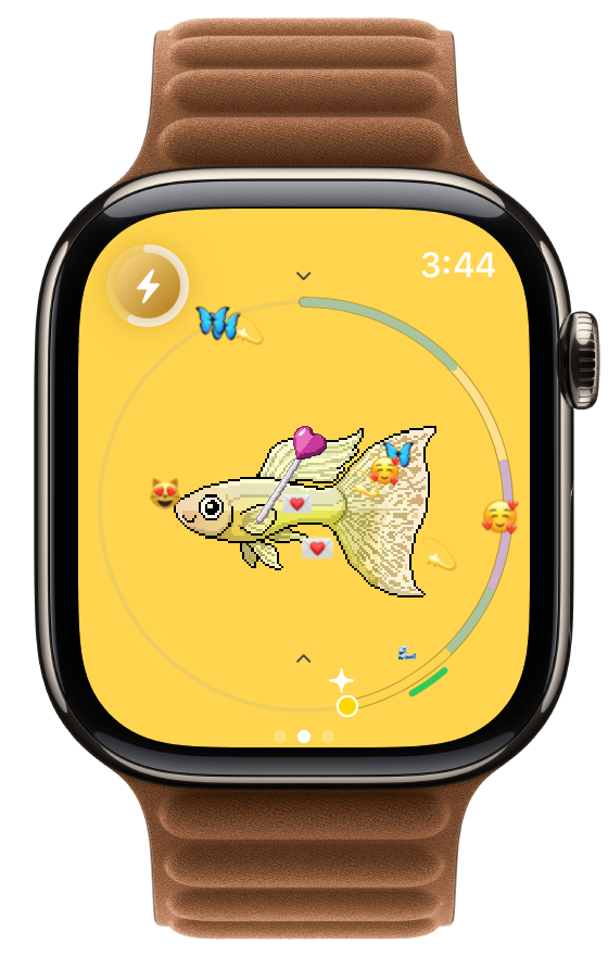 Apple Watch 上 WatchieBesti 裡的愛心魔杖