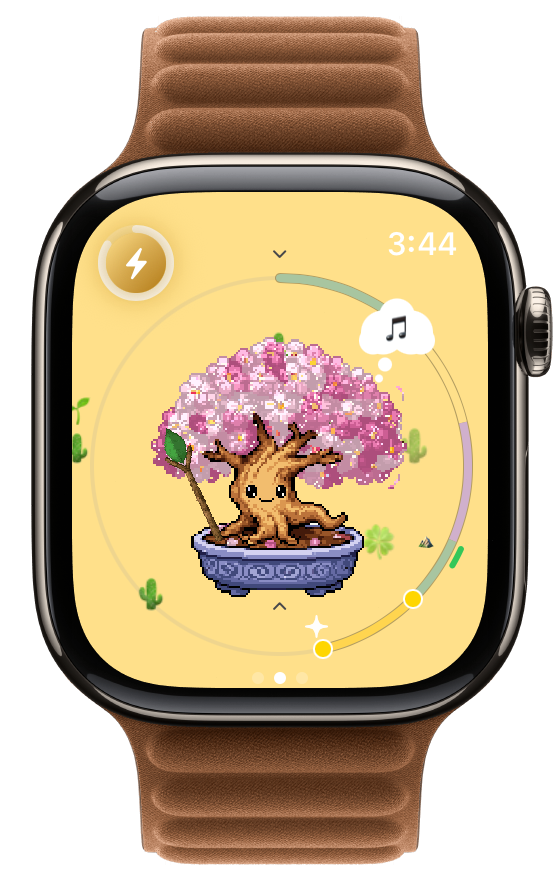 Apple Watch 上 WatchieBesti 裡的植物魔杖